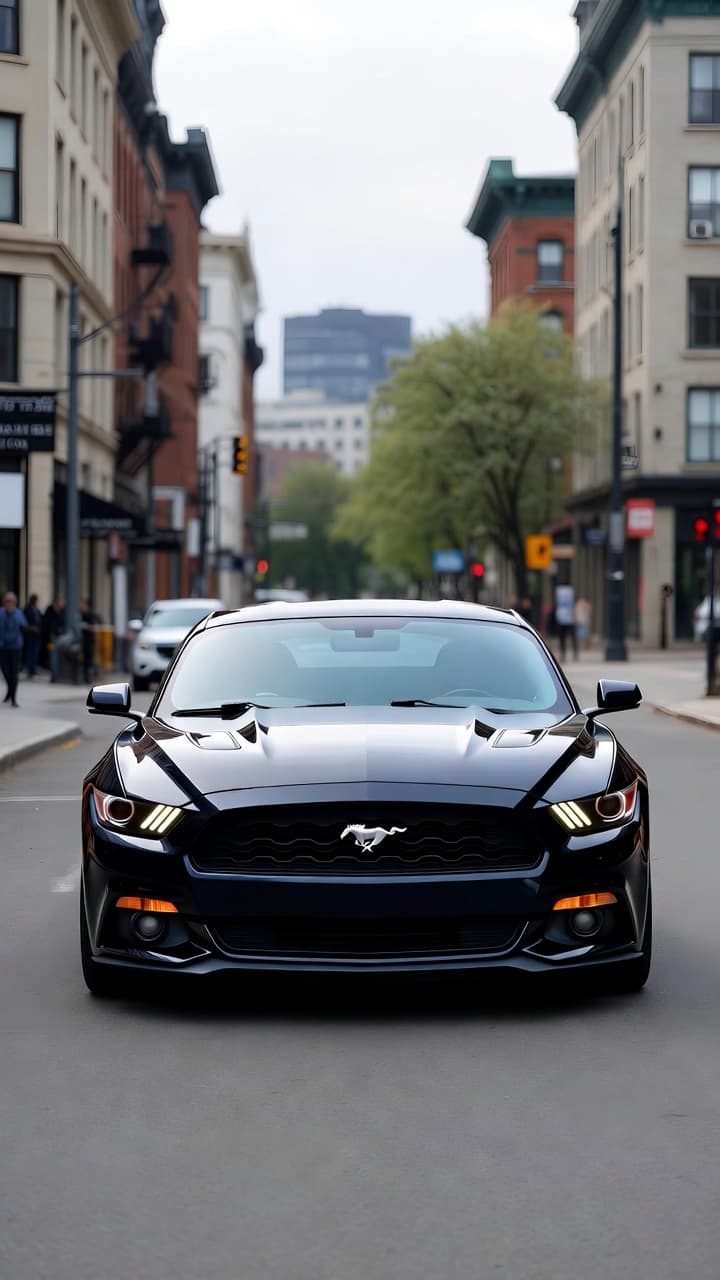 Original black car image used before adding text effects